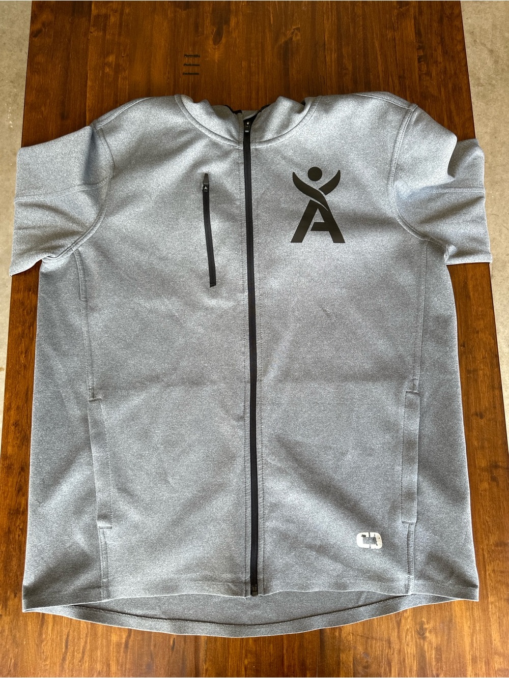 OGIO Grey Performance Zip Hoodie with Logo XL